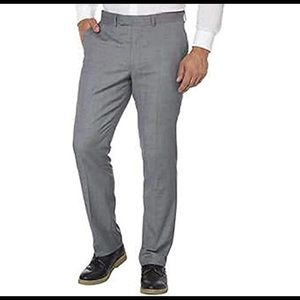 Kenneth Cole New York Mens Flat Front Dress Pant (Black White, 38W x 30L)